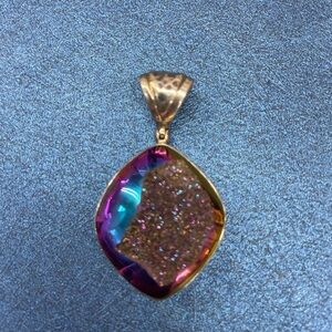 Source Unknown Vibrant Multicolor Necklace with Silver